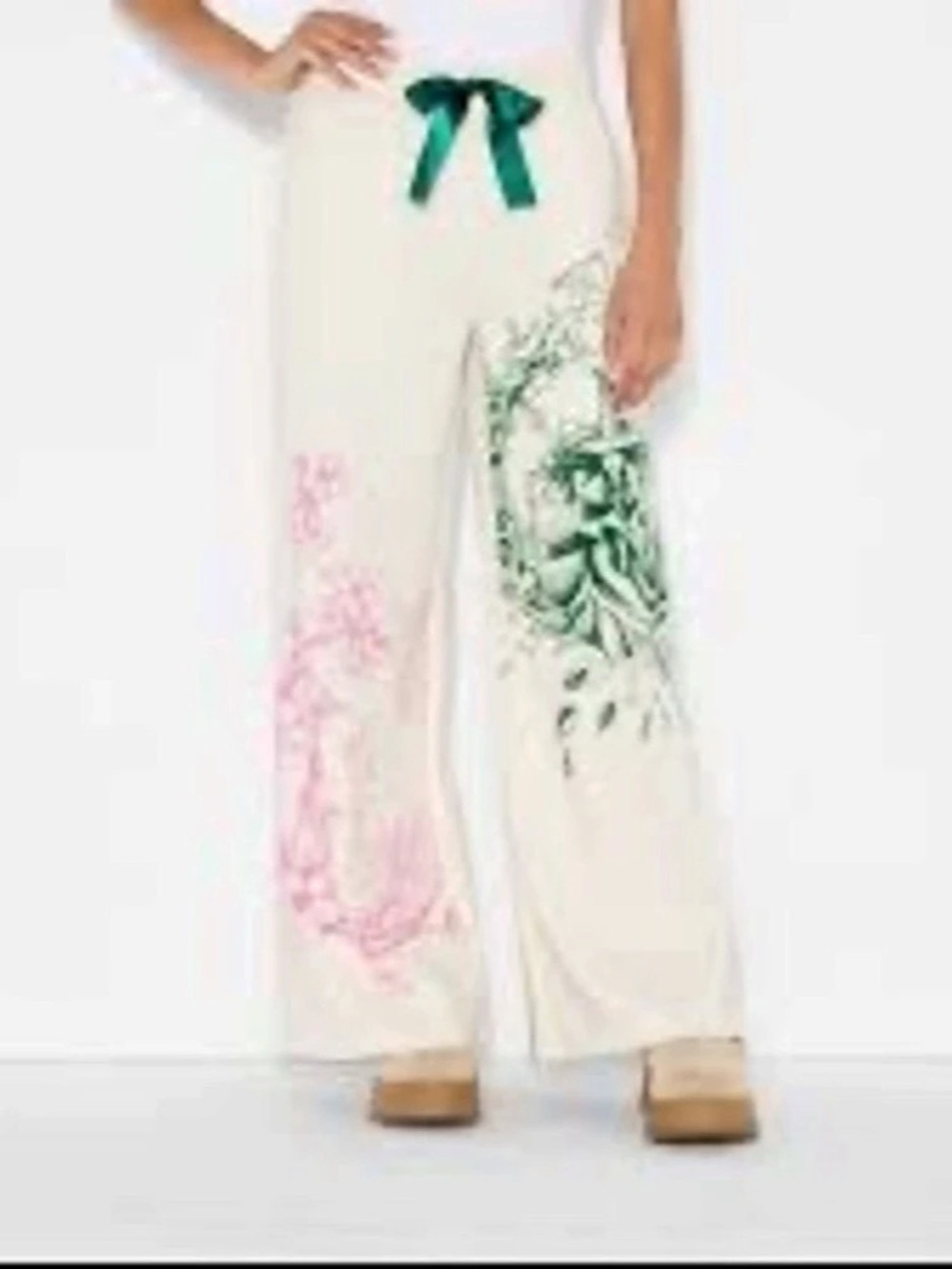 KATE RINN Wicked Printed Wide Leg Joggers Size Small